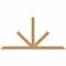 Ekena Millwork Saratoga Timber Gable Bracket, Western Red Cedar, 72"W x 36"H x 1 1/2"D x 3 1/2"F, 12/12 Pitch GBW072X36X0204SAR00SWR - alternate 1